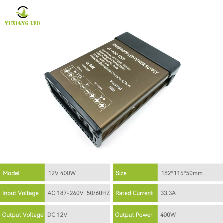 Yağmur Geçirmez Led Güç Kaynağı 12v 400w