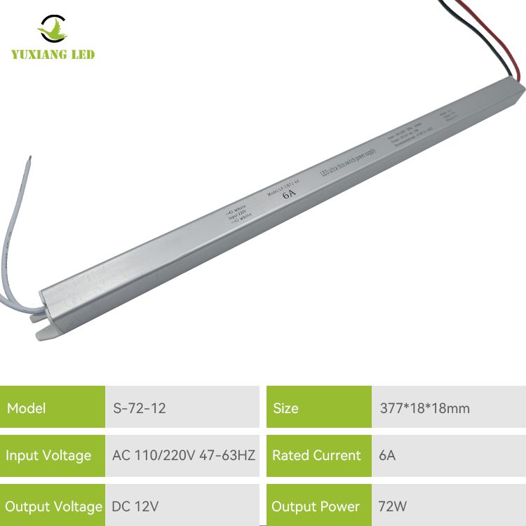 12v6a Ultra İnce Led Güç Kaynağı