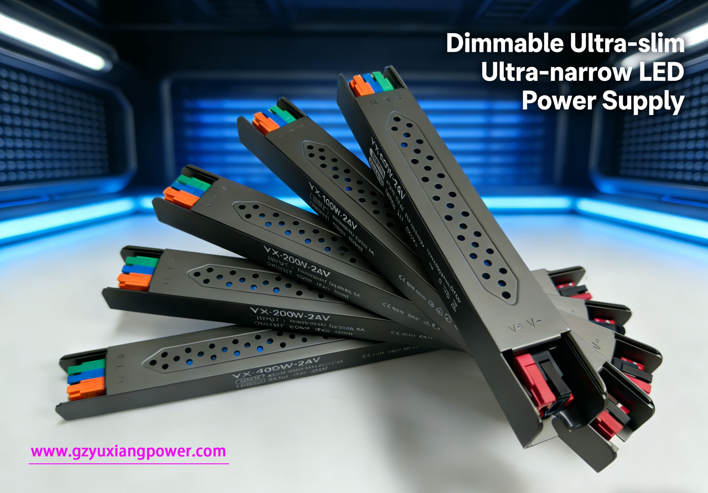 24V Ultra Dar Ayarlanabilir Işık LED Güç Kaynağı