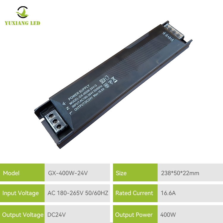 24V400W Sabit Voltaj Yarı Doldurulmuş LED Lineer Anahtarlama Güç Kaynağı