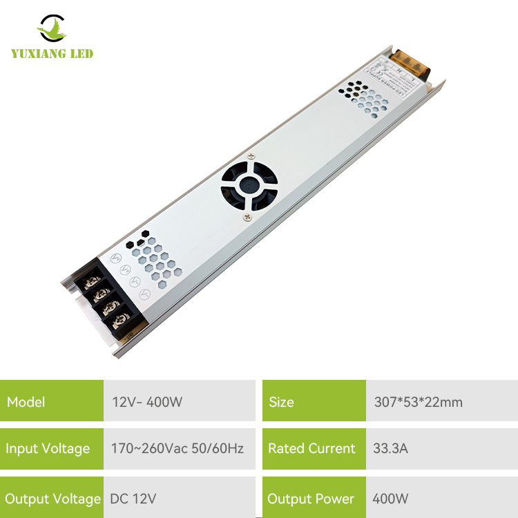 DC 12v 400w Ultra İnce Led Güç Kaynağı