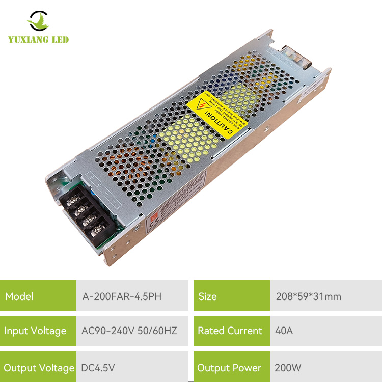 ultra ince LED ekran güç kaynağı A-200FAR-4.5PH
